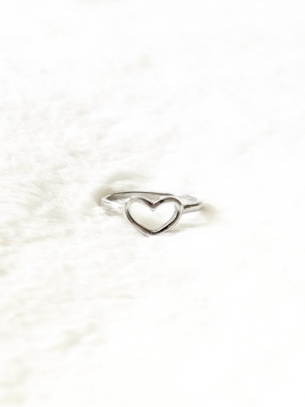 5/$15 🩷 MUST BUNDLE Classic Silver Open Heart Ring - Women Jewelry